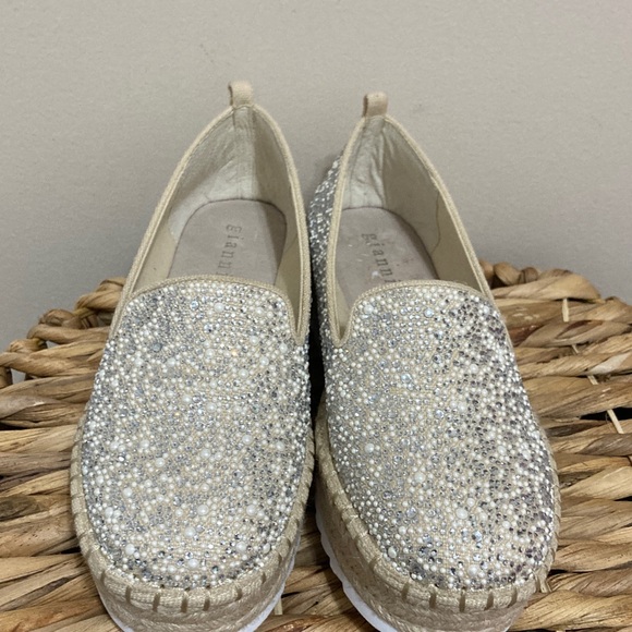 Gianni Bini Women's Sparkling Loafers - Silver and Cream - Picture 5 of 14